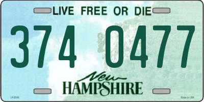 NH license plate 3740477