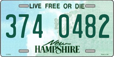 NH license plate 3740482