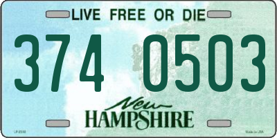 NH license plate 3740503