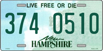 NH license plate 3740510