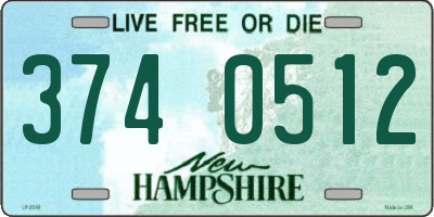 NH license plate 3740512