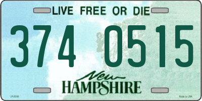 NH license plate 3740515