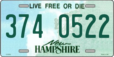 NH license plate 3740522