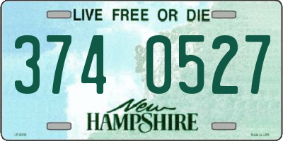 NH license plate 3740527