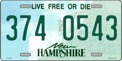 NH license plate 3740543