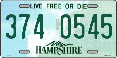 NH license plate 3740545