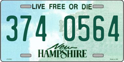 NH license plate 3740564