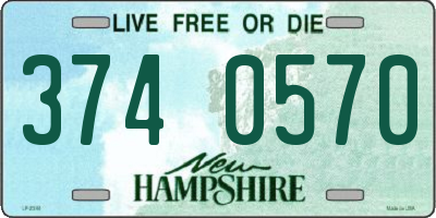 NH license plate 3740570