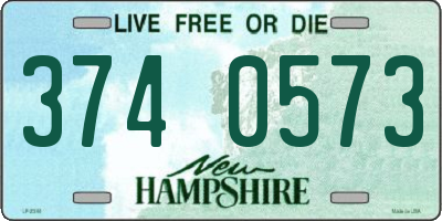 NH license plate 3740573