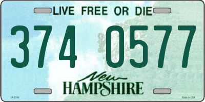 NH license plate 3740577