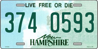 NH license plate 3740593