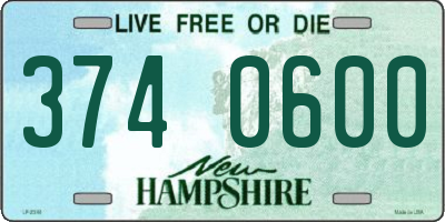 NH license plate 3740600