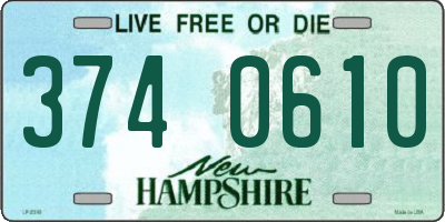 NH license plate 3740610