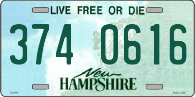 NH license plate 3740616