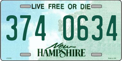 NH license plate 3740634