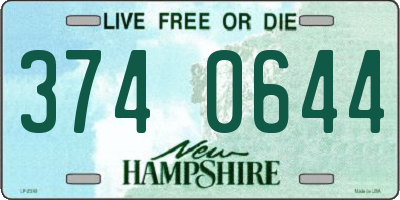 NH license plate 3740644