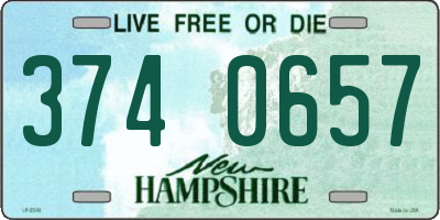 NH license plate 3740657