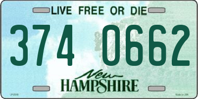 NH license plate 3740662