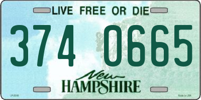 NH license plate 3740665
