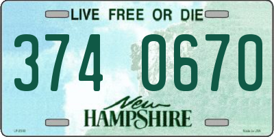 NH license plate 3740670