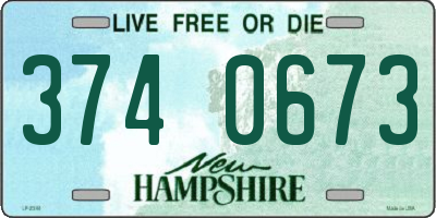 NH license plate 3740673