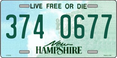 NH license plate 3740677