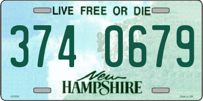 NH license plate 3740679