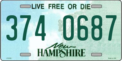 NH license plate 3740687