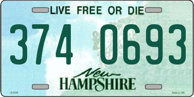 NH license plate 3740693
