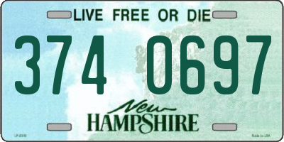 NH license plate 3740697