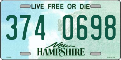 NH license plate 3740698
