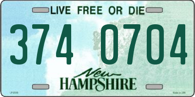 NH license plate 3740704
