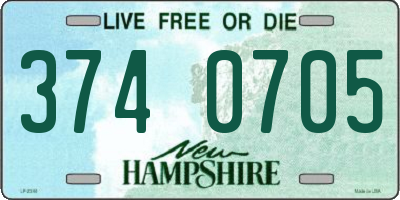 NH license plate 3740705