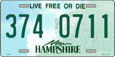 NH license plate 3740711