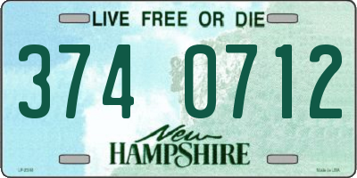 NH license plate 3740712