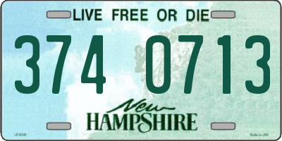 NH license plate 3740713