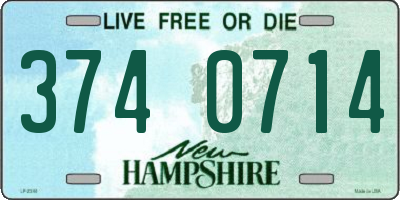NH license plate 3740714