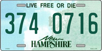 NH license plate 3740716