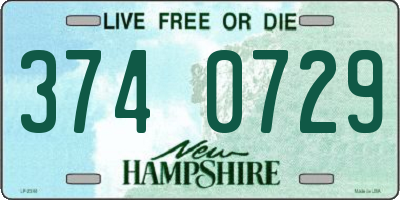 NH license plate 3740729
