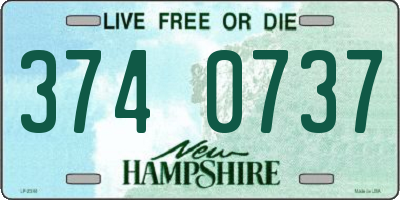 NH license plate 3740737
