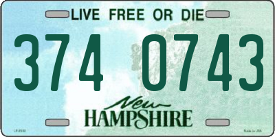 NH license plate 3740743