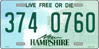 NH license plate 3740760