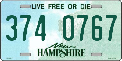 NH license plate 3740767