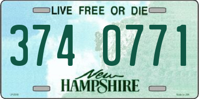 NH license plate 3740771