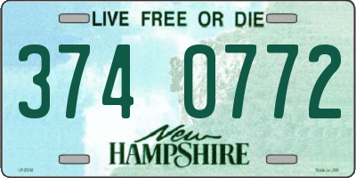 NH license plate 3740772