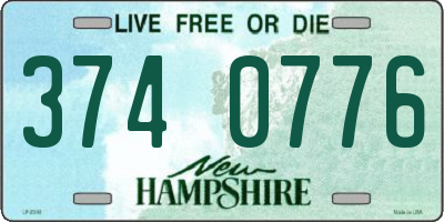 NH license plate 3740776