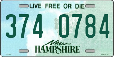 NH license plate 3740784