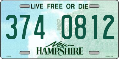 NH license plate 3740812