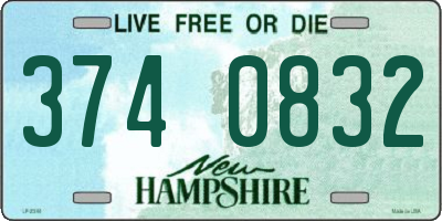 NH license plate 3740832