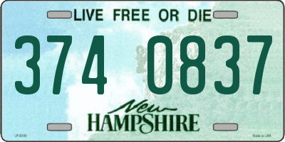NH license plate 3740837